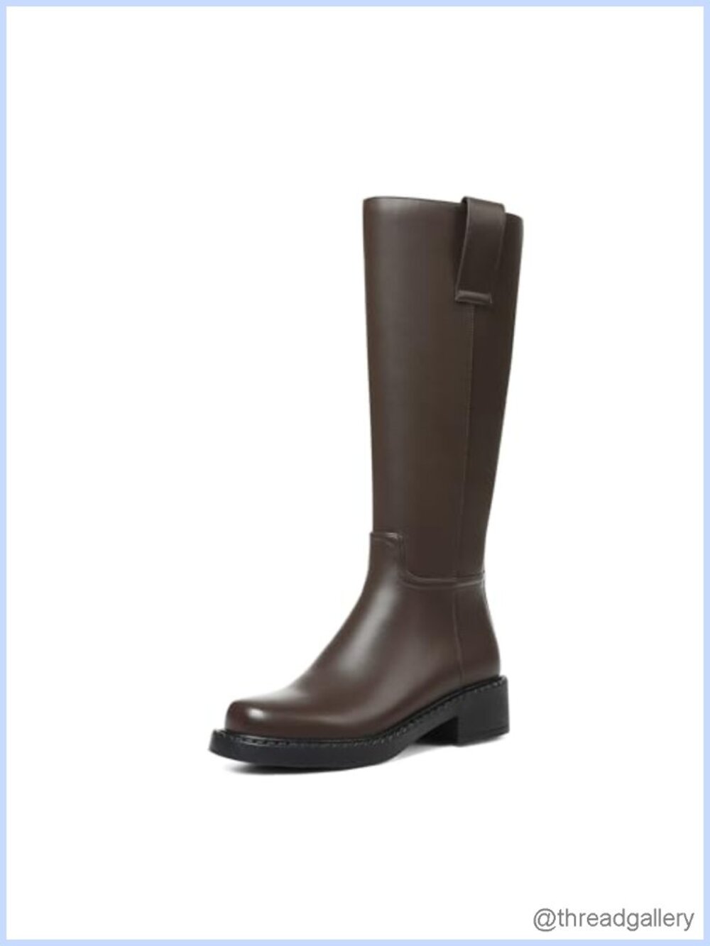 Wide Calf Knee High Platform Boots Round Toe Faux Leather Side Zipper